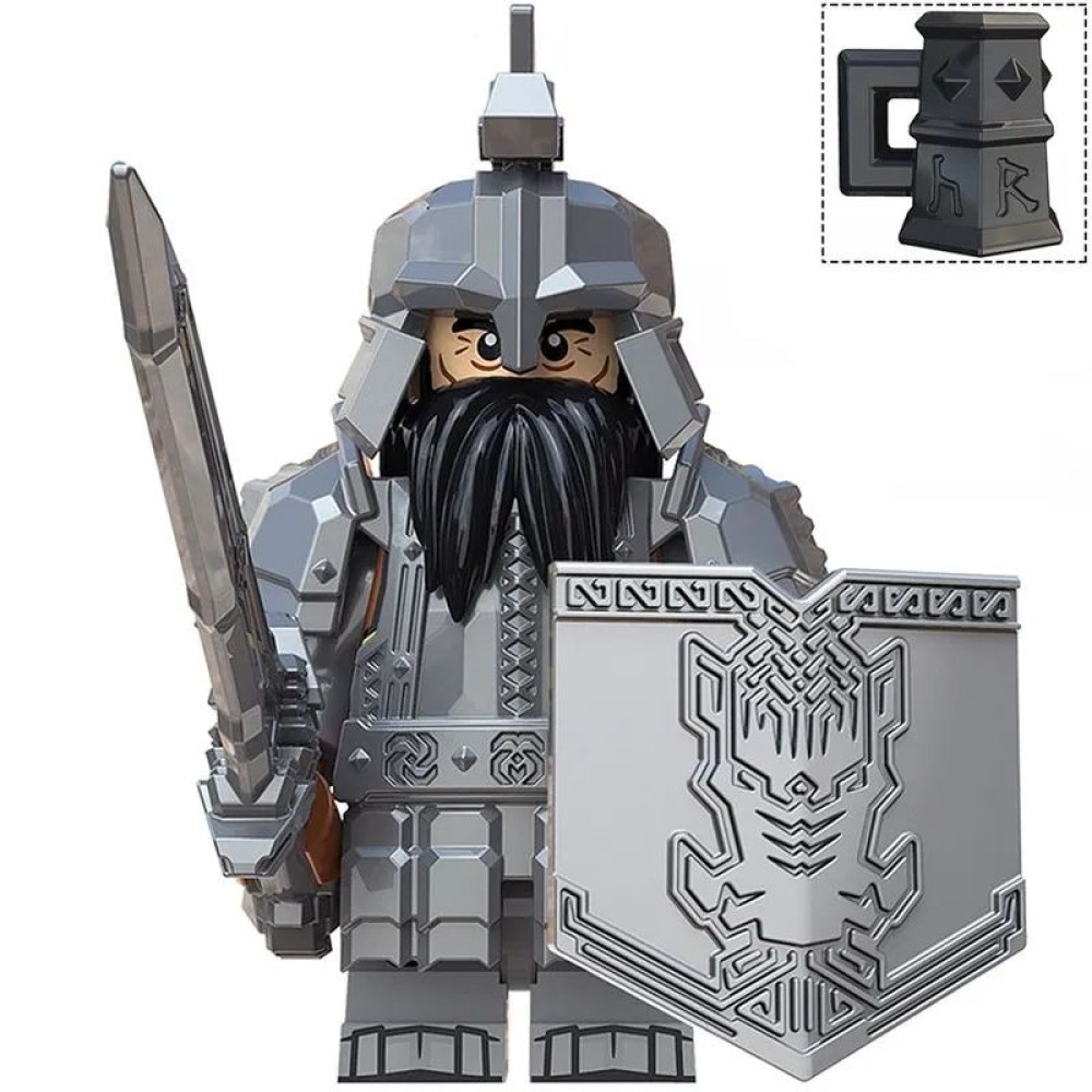 lego minifigure Lord of the Rings The Fellowship of the Ring Dwarf warrior Minifigures building block bricks toys lego minifigure Lord of the Rings The Fellowship of the Ring Dwarf warrior Minifigures building block bricks toys