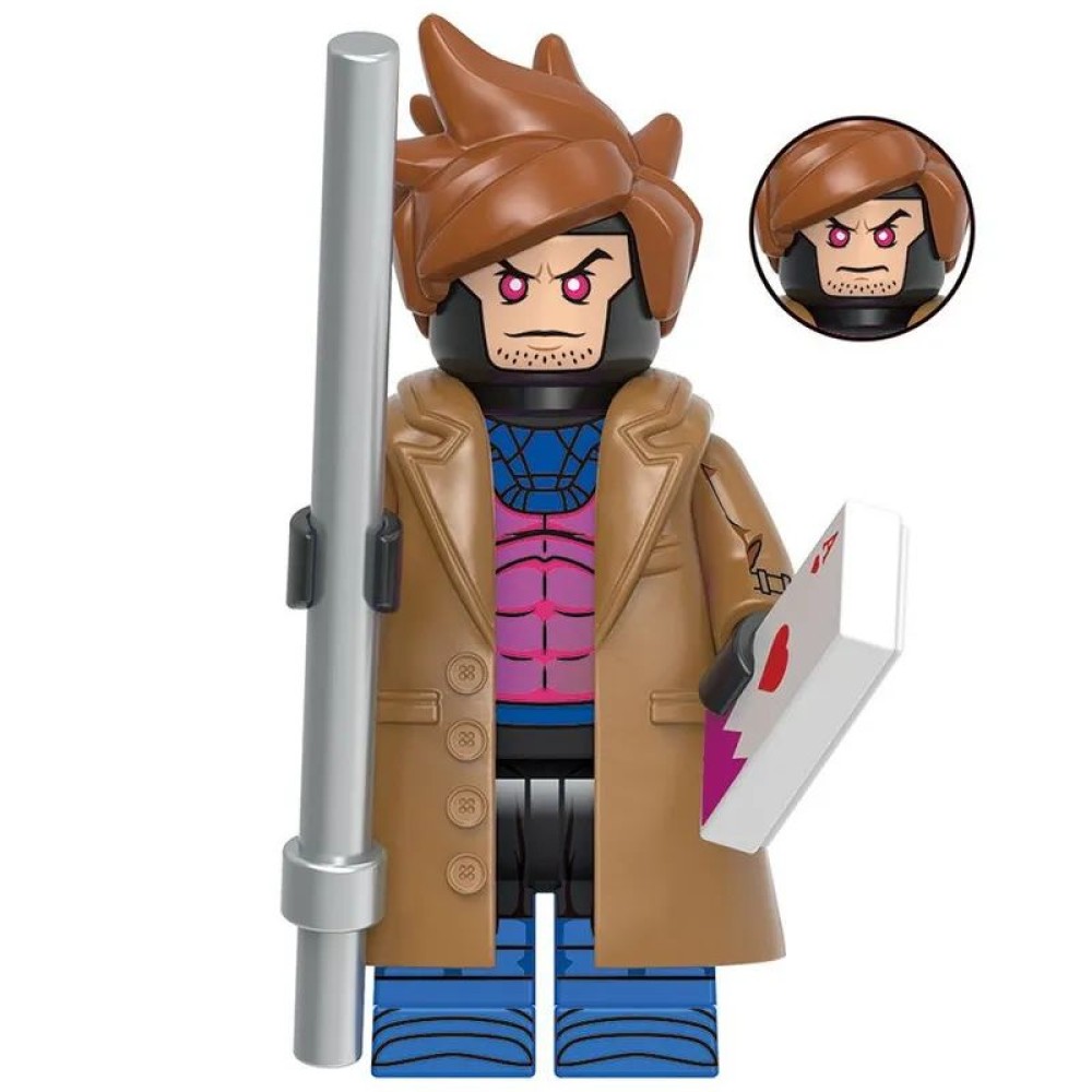 lego minifigure Marvel Minifigure X-men Gambit Marvel building block bricks toys