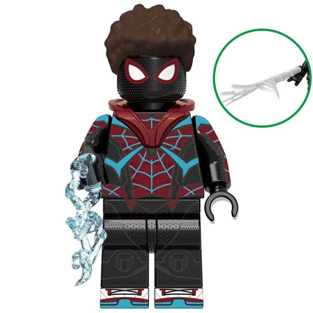 lego minifigure Marvel Minifigure Miles Morales Costume Evolved suit Marvel building block bricks toys