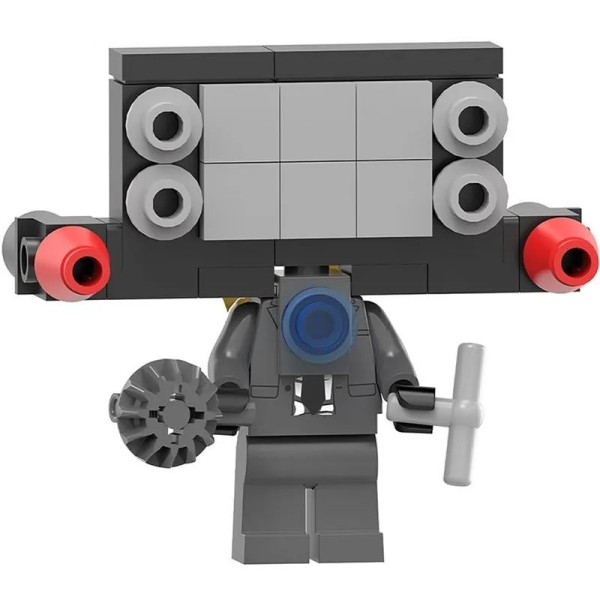 Minifigure "Skibidi Toilet": TV Man Boss Minifigure "Skibidi Toilet": TV Man Boss