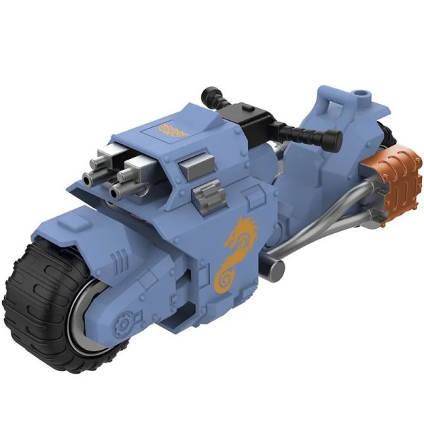 Warhammer 40k Minifigure Attacking Motorcycle of the Space Wolves