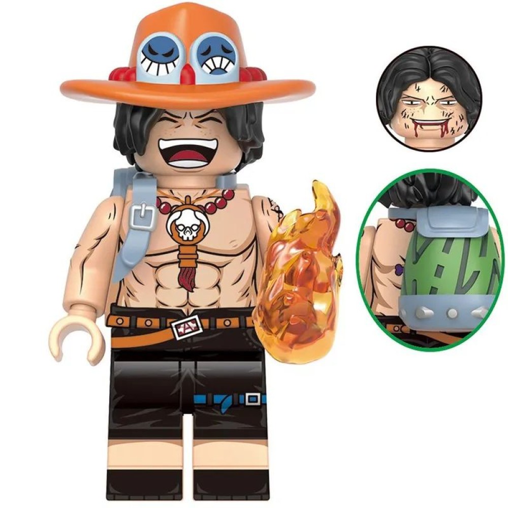 lego minifigure Anime Minifigure One Piece: Portgas D. Ace Anime Minifigure building block bricks toys lego minifigure Anime Minifigure One Piece: Portgas D. Ace Anime Minifigure building block bricks toys