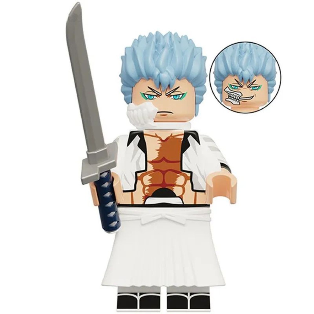 lego minifigure Anime Minifigure Bleach: Grimmjow Jaegerjaques Anime Minifigure building block bricks toys lego minifigure Anime Minifigure Bleach: Grimmjow Jaegerjaques Anime Minifigure building block bricks toys