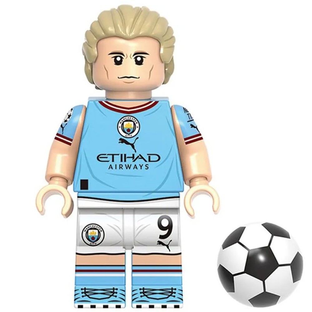 lego minifigure Soccer player Minifigure Erling Haaland Manchester City Minifigures building block bricks toys