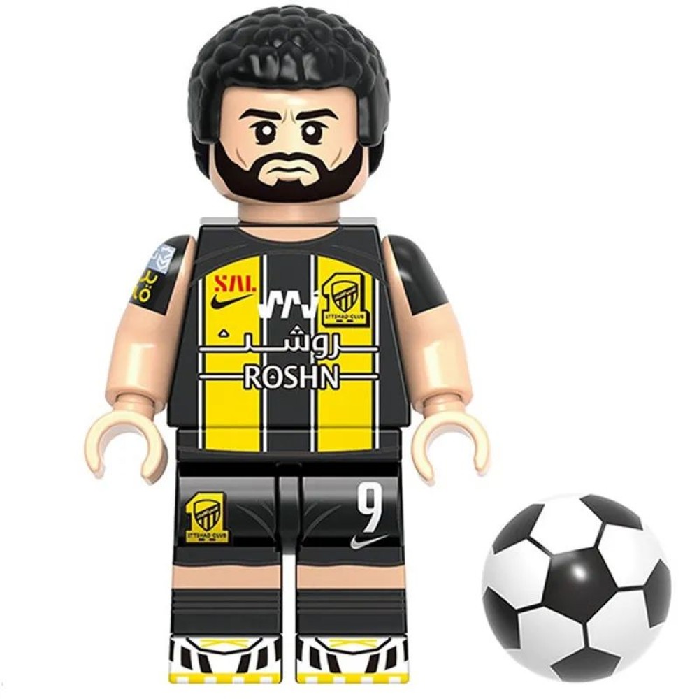 lego minifigure Soccer player Minifigure Karim Benzema Al-Ittihad Minifigures building block bricks toys lego minifigure Soccer player Minifigure Karim Benzema Al-Ittihad Minifigures building block bricks toys