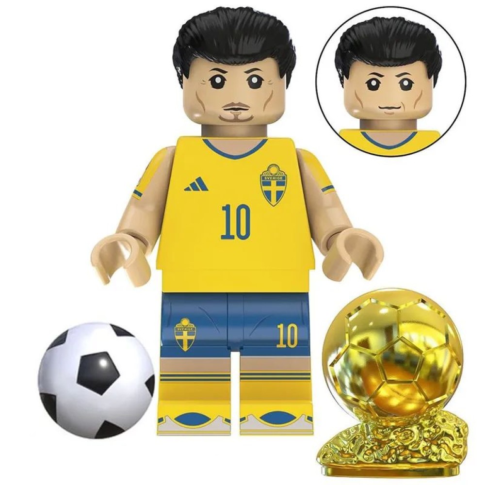 lego minifigure Soccer player Minifigure Zlatan Ibrahimović Sweden National Team Minifigures building block bricks toys