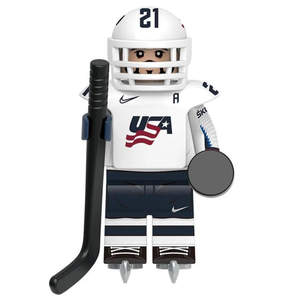 lego minifigure Hockey player Minifigure USA national team Minifigures building block bricks toys