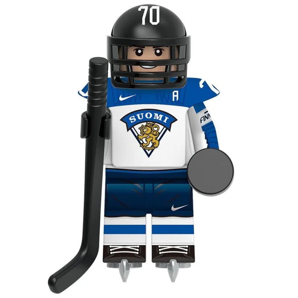 lego minifigure Ice hockey player Minifigure Finland national team Minifigures building block bricks toys