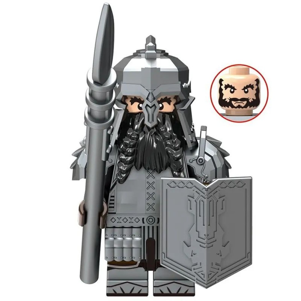 lego minifigure Lord of the Rings The Fellowship of the Ring Dwarf warrior Minifigures building block bricks toys