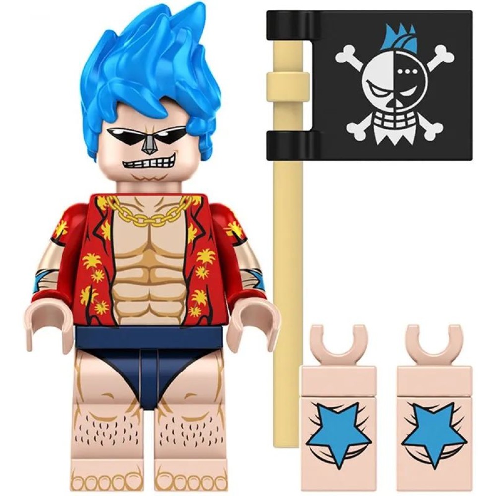 lego minifigure Anime Minifigure One Piece: Franky Anime Minifigure building block bricks toys lego minifigure Anime Minifigure One Piece: Franky Anime Minifigure building block bricks toys