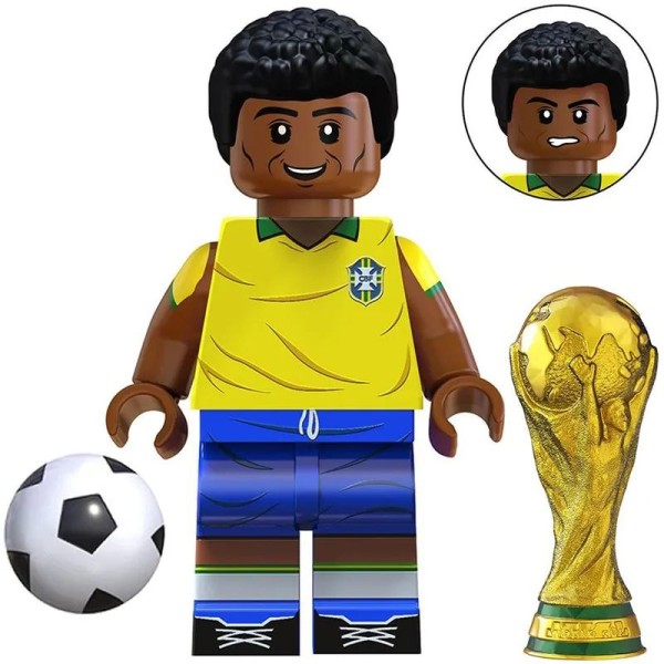 Minifigure of a football player Pelé Brazil national team Minifigure of a football player Pelé Brazil national team
