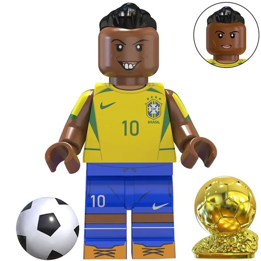 lego minifigure Minifigure of a football player Ronaldinho Brazil national team Minifigures building block bricks toys lego minifigure Minifigure of a football player Ronaldinho Brazil national team Minifigures building block bricks toys