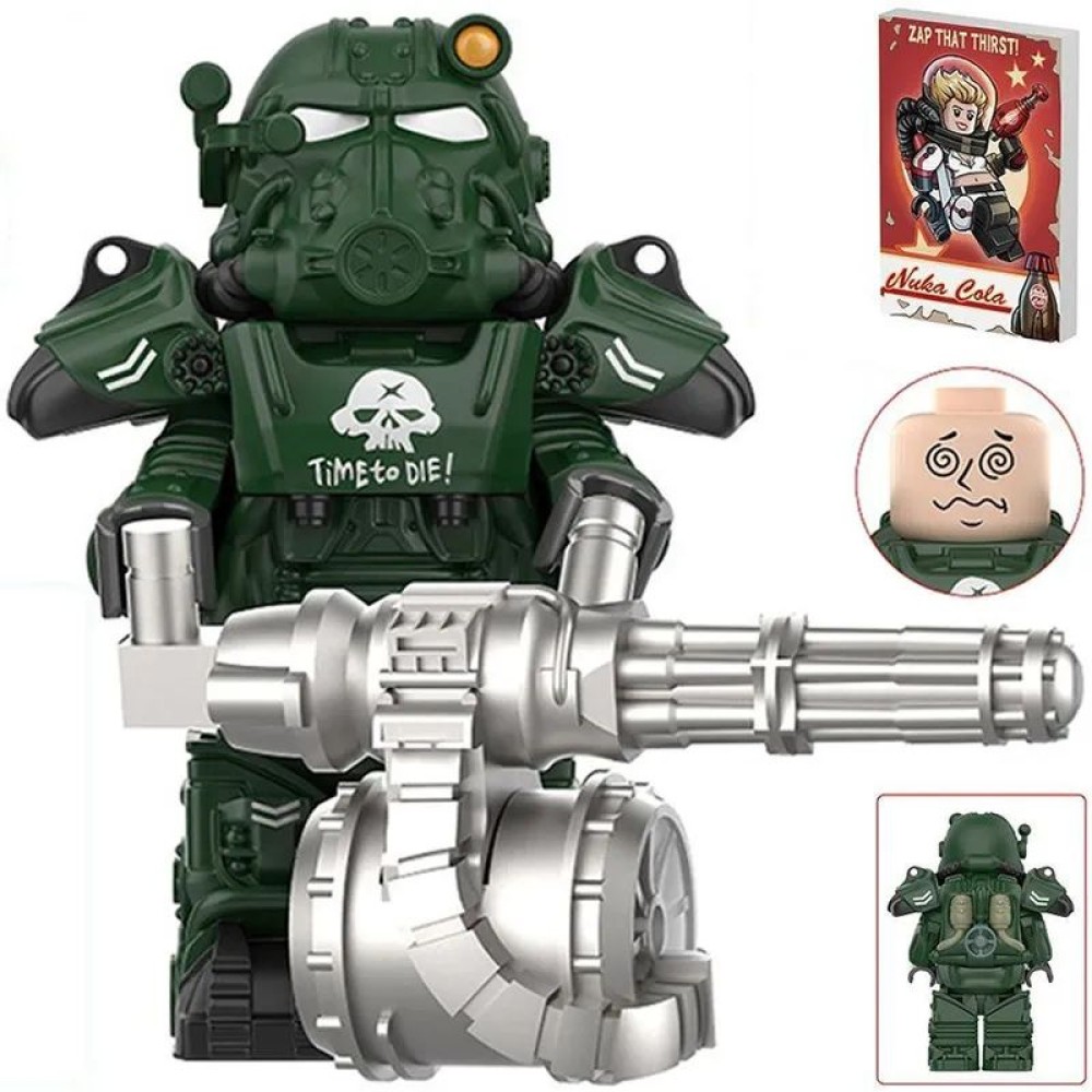 lego minifigure Minifigure Fallout: Brotherhood of Steel Soldier in T-60 Power Armor Minifigures building block bricks toys