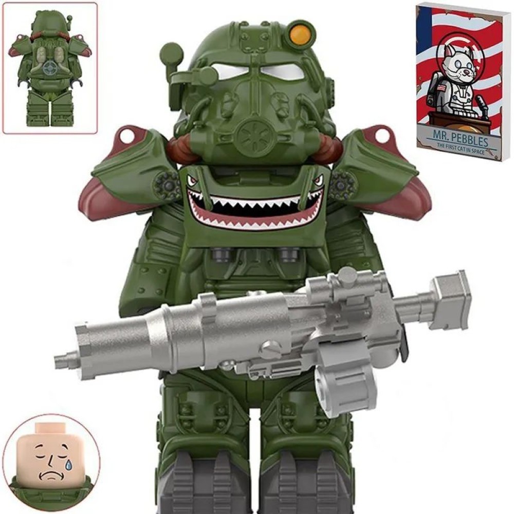 lego minifigure Minifigure Fallout: Brotherhood of Steel Soldier in T-60 Power Armor Minifigures building block bricks toys lego minifigure Minifigure Fallout: Brotherhood of Steel Soldier in T-60 Power Armor Minifigures building block bricks toys
