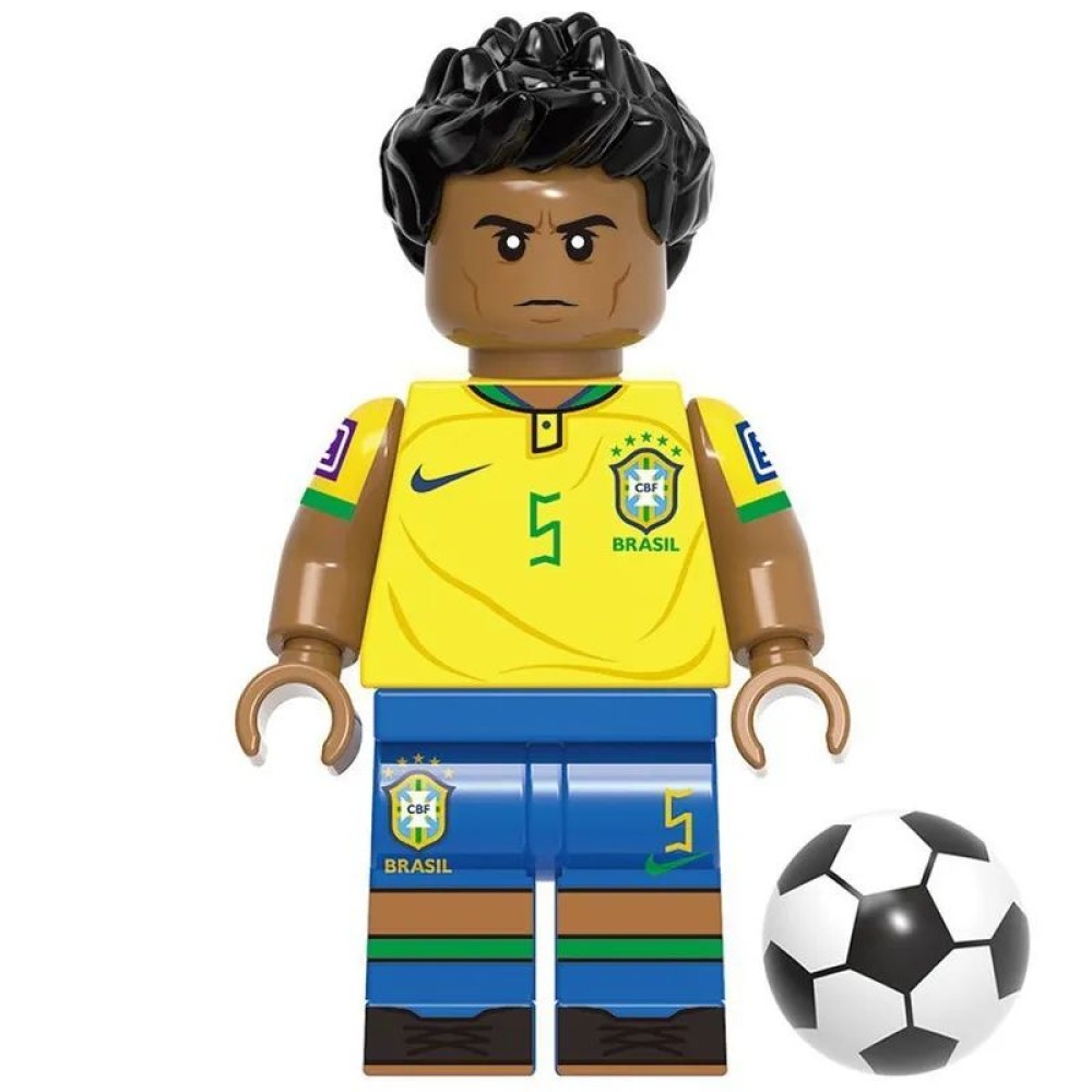 lego minifigure Minifigure of the famous football player Casemiro Brazil national team Minifigures building block bricks toys