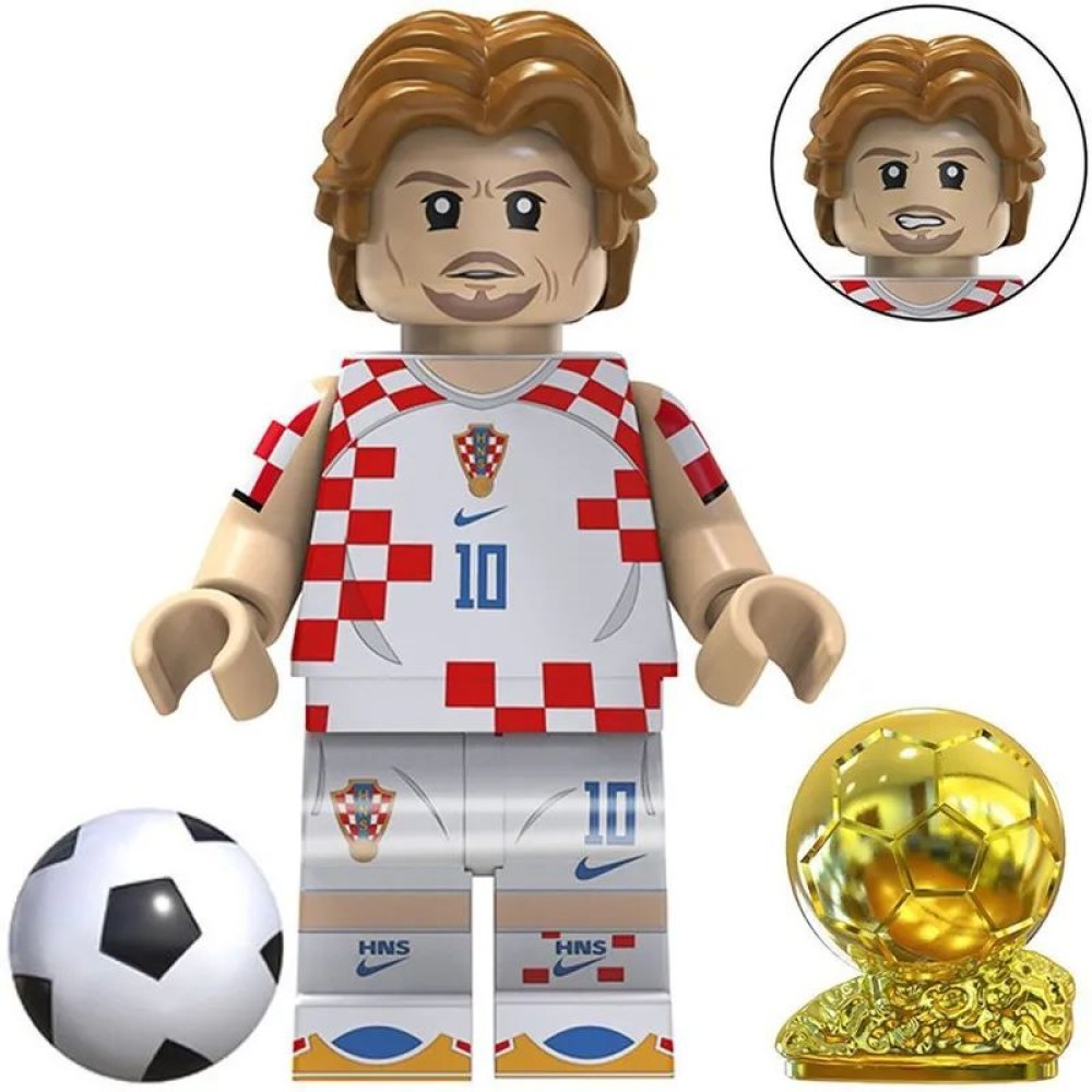 lego minifigure Soccer player Minifigure Luka Modric Croatia national team Minifigures building block bricks toys