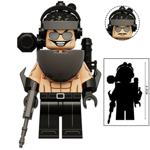 Minifigure "Skibidi Toilet": Toilet Humanoid Minifigure "Skibidi Toilet": Toilet Humanoid