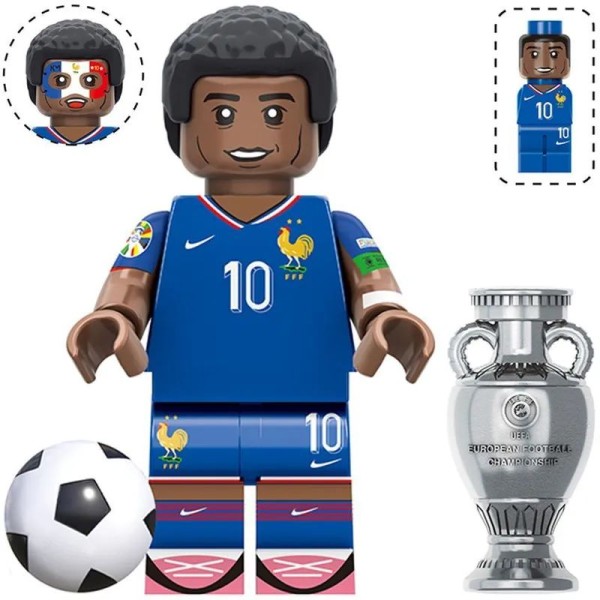 Minifigure of a football player Kylian Mbappé France national team Minifigure of a football player Kylian Mbappé France national team