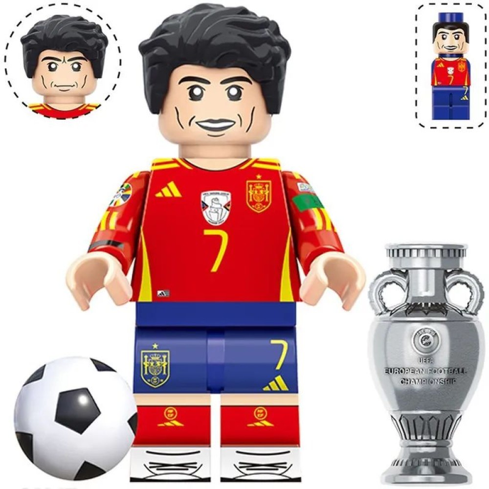 lego minifigure Soccer player Minifigure Álvaro Morata Spain National Team Minifigures building block bricks toys lego minifigure Soccer player Minifigure Álvaro Morata Spain National Team Minifigures building block bricks toys