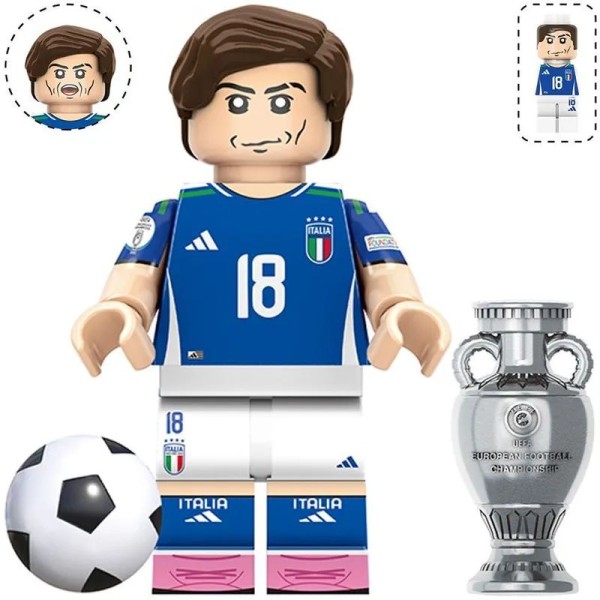 Soccer player Minifigure Nicolò Barella Italy national team Soccer player Minifigure Nicolò Barella Italy national team