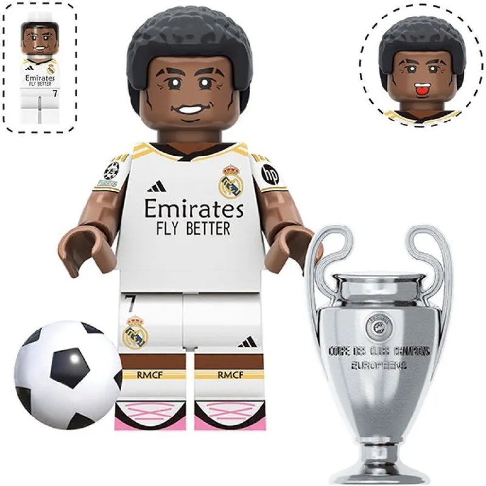 lego minifigure Minifigure of a football player Vinícius Júnior Real Madrid Minifigures building block bricks toys