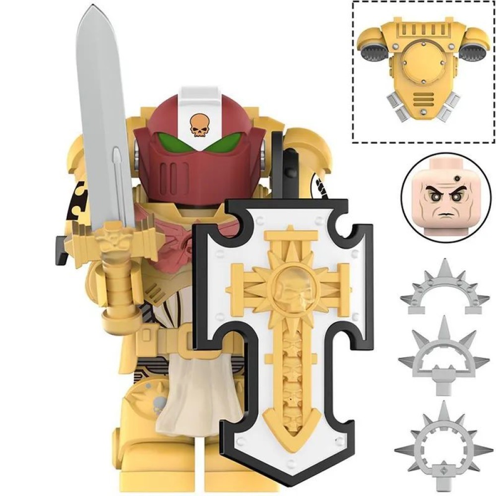 lego minifigure Warhammer 40k Minifigure Imperial Fists Sword Brethren Veteran Minifigures building block bricks toys