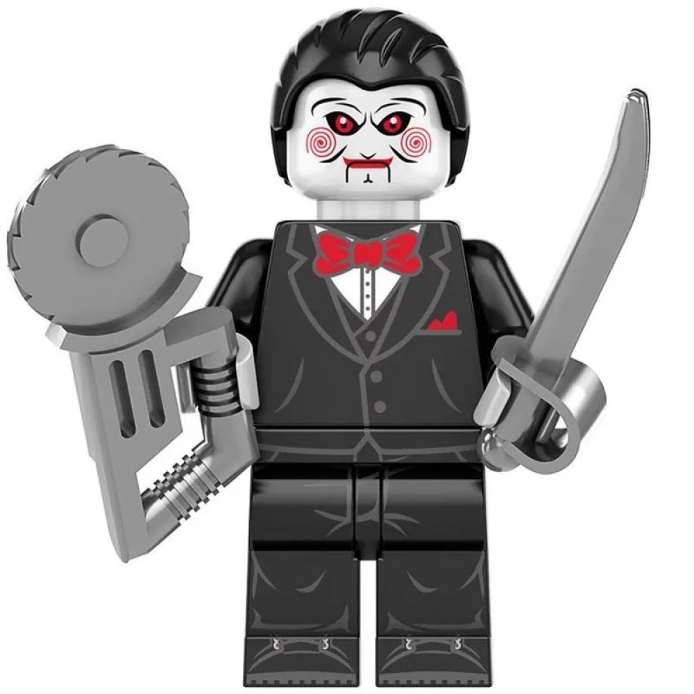 lego minifigure Saw movie character Minifigure Billy the Puppet Minifigures building block bricks toys lego minifigure Saw movie character Minifigure Billy the Puppet Minifigures building block bricks toys