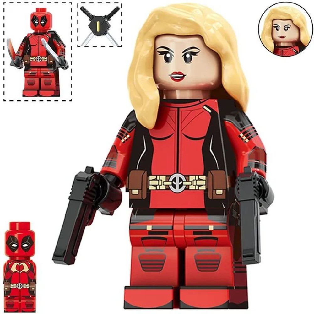 lego minifigure Marvel Minifigure Lady Deadpool Marvel building block bricks toys