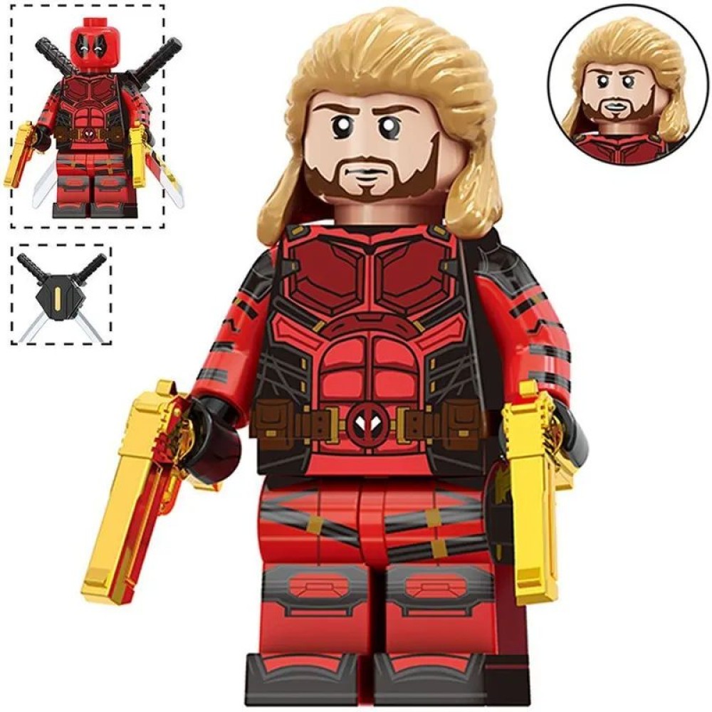 lego minifigure Marvel Minifigure Melpool (Nicepool) Marvel building block bricks toys
