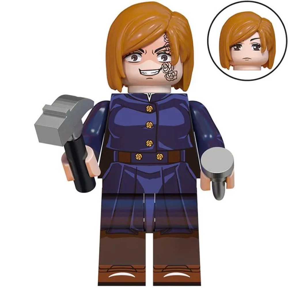 lego minifigure Anime Minifigure Magic Battle Nobara Kugisaki Anime Minifigure building block bricks toys lego minifigure Anime Minifigure Magic Battle Nobara Kugisaki Anime Minifigure building block bricks toys