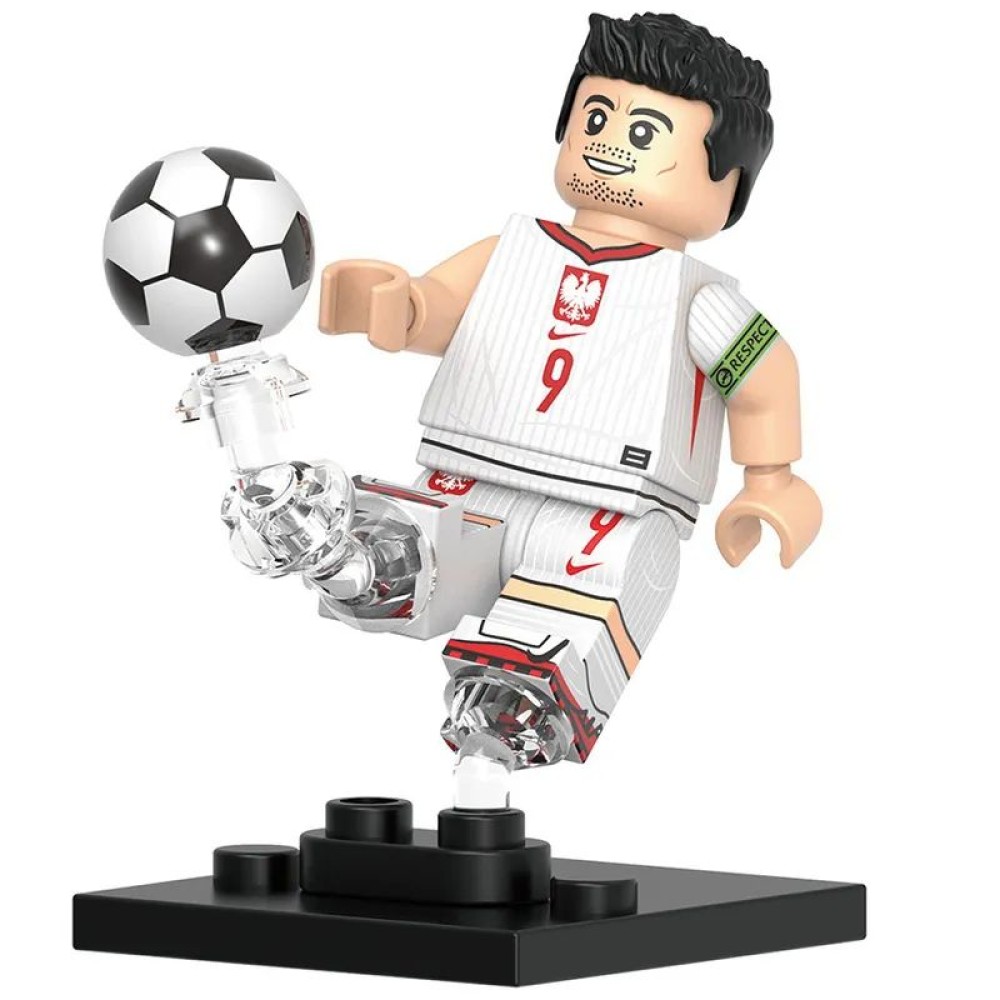 lego minifigure Soccer player Minifigure Robert Lewandowski Poland national team Minifigures building block bricks toys lego minifigure Soccer player Minifigure Robert Lewandowski Poland national team Minifigures building block bricks toys