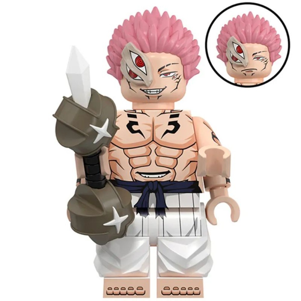 lego minifigure Anime Minifigure Magic Battle Sukuna Ryomen Anime Minifigure building block bricks toys lego minifigure Anime Minifigure Magic Battle Sukuna Ryomen Anime Minifigure building block bricks toys