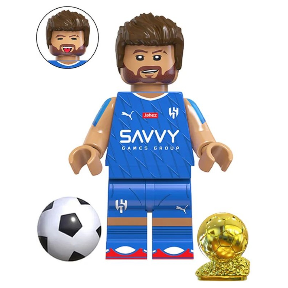 lego minifigure Soccer player Minifigure Neymar Al-Hilal Minifigures building block bricks toys
