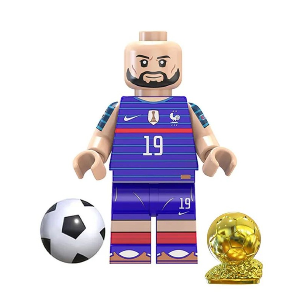 lego minifigure Soccer player Minifigure Karim Benzema France national team Minifigures building block bricks toys