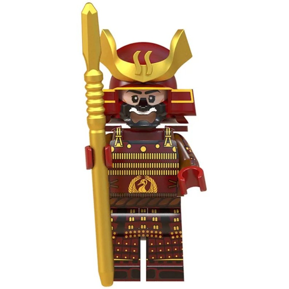 lego minifigure Castle Minifigure Knights Samurai with a spear Minifigures building block bricks toys