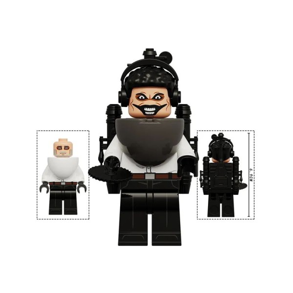 Minifigure "Skibidi Toilet": Toilet Humanoid Minifigure "Skibidi Toilet": Toilet Humanoid