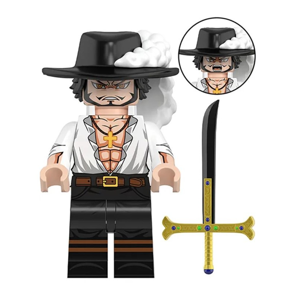 lego minifigure Anime Minifigure One Piece Dracule Mihawk Anime Minifigure building block bricks toys lego minifigure Anime Minifigure One Piece Dracule Mihawk Anime Minifigure building block bricks toys