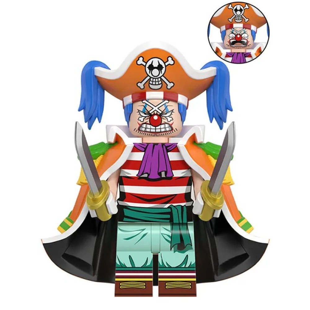 lego minifigure Anime Minifigure One Piece Buggy Anime Minifigure building block bricks toys lego minifigure Anime Minifigure One Piece Buggy Anime Minifigure building block bricks toys