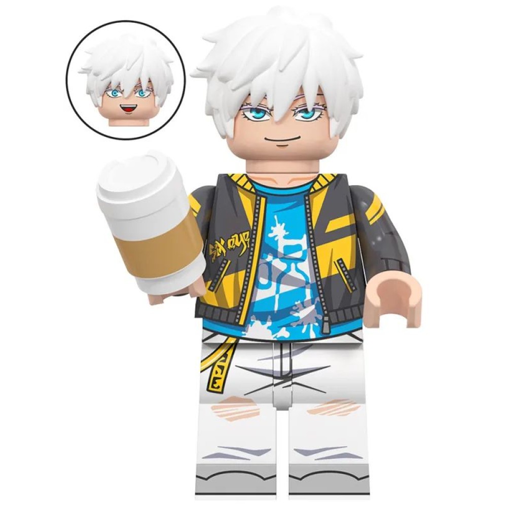 lego minifigure Anime Minifigure Jujutsu Kaisen Satoru Gojo Minifigures building block bricks toys lego minifigure Anime Minifigure Jujutsu Kaisen Satoru Gojo Minifigures building block bricks toys