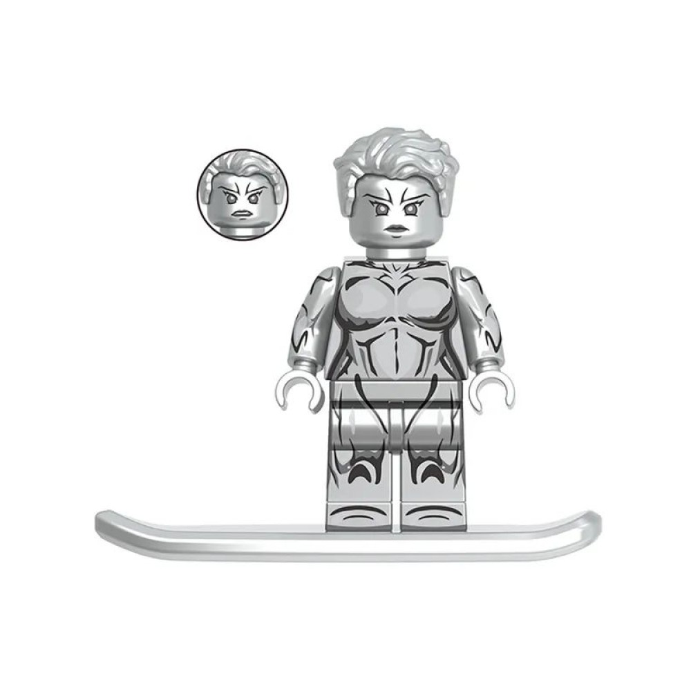 lego minifigure Marvel Minifigure Fantastic Four Silver Surfer - female Marvel building block bricks toys