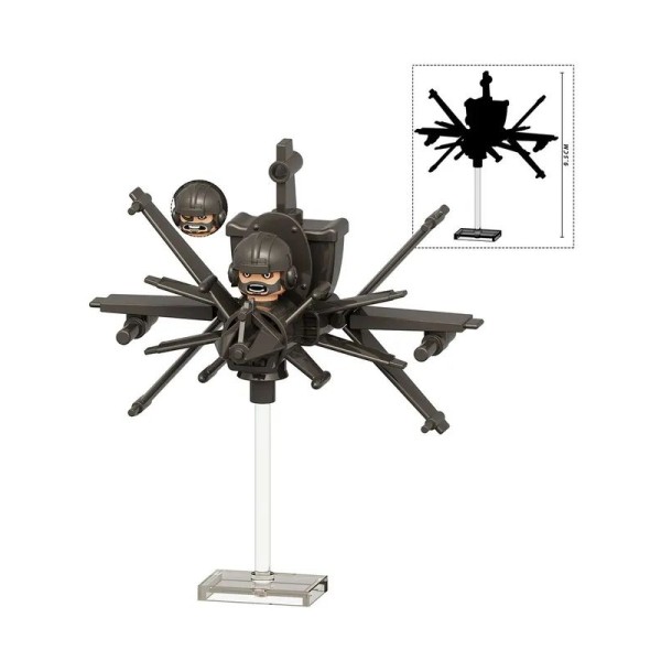 Minifigure "Skibidi Toilet": Flying Toilet Humanoid Minifigure "Skibidi Toilet": Flying Toilet Humanoid