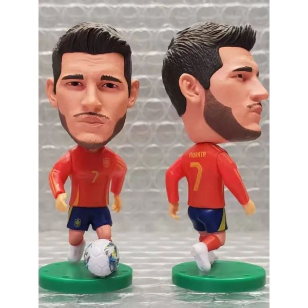 Soccerwe Minifigure of Football Player Álvaro Morata (Spain National Team)