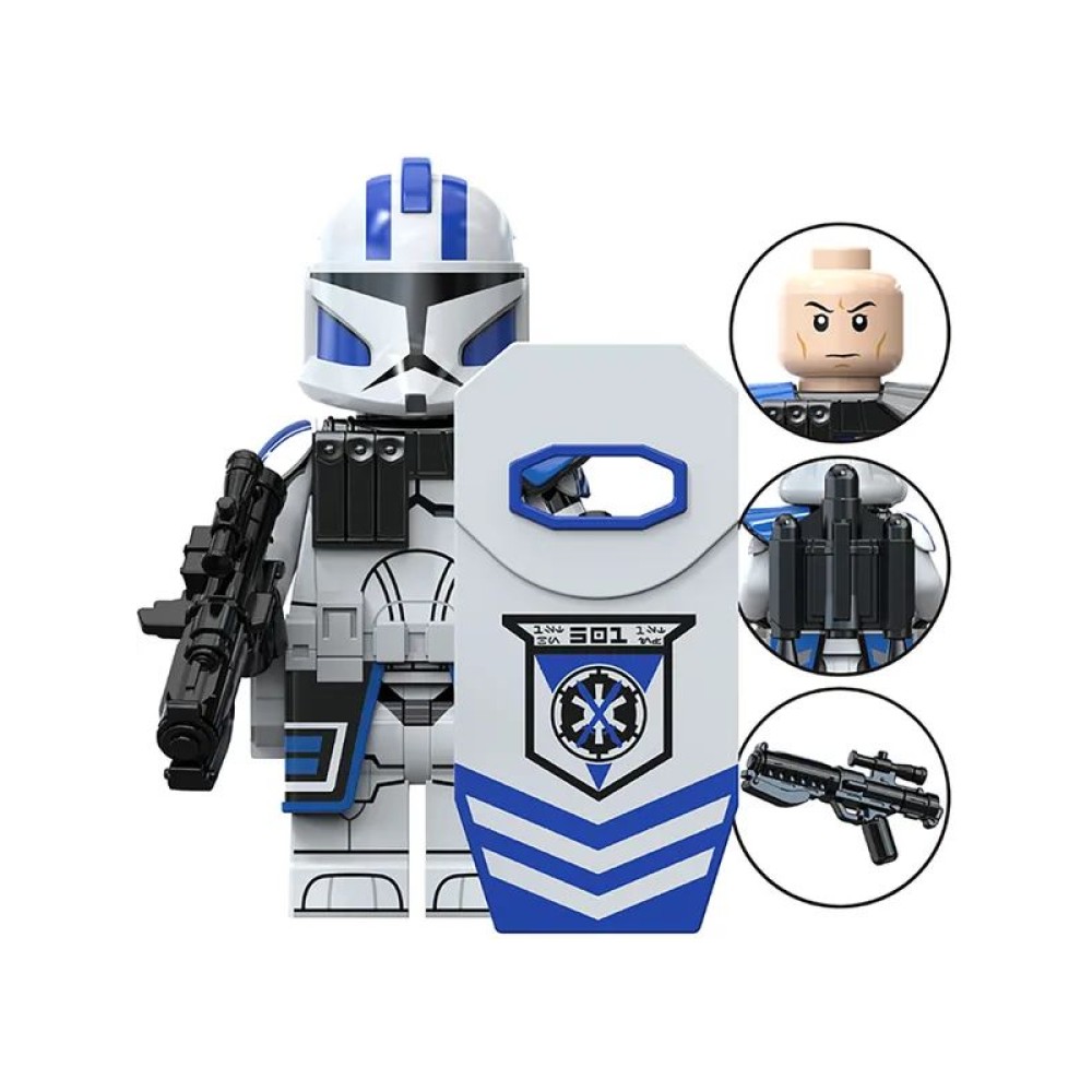 lego minifigure Star Wars Minifigure Clone Trooper from the 501st Legion Star Wars building block bricks toys lego minifigure Star Wars Minifigure Clone Trooper from the 501st Legion Star Wars building block bricks toys