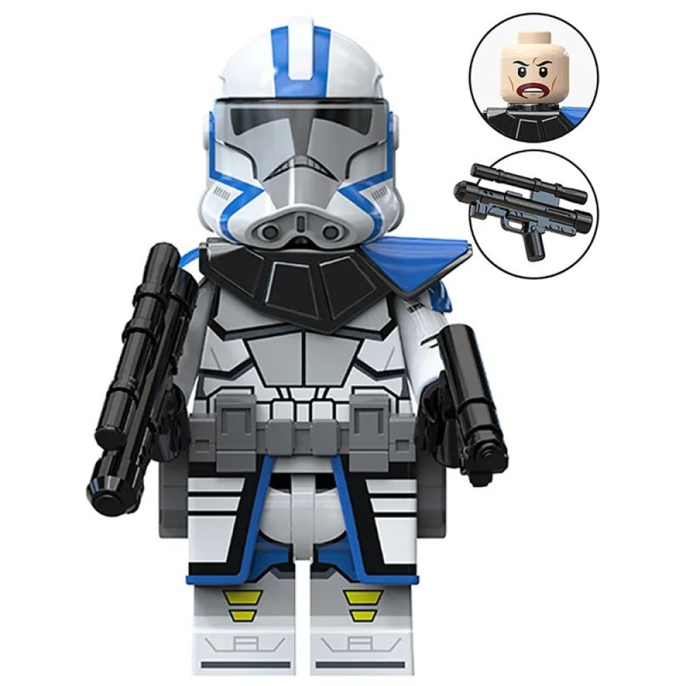 lego minifigure Star Wars Minifigure Clone Trooper from the 501st Legion Star Wars building block bricks toys lego minifigure Star Wars Minifigure Clone Trooper from the 501st Legion Star Wars building block bricks toys