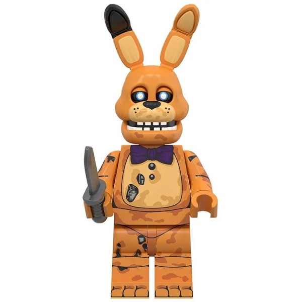 Minifigure of the character 'FNAF' Spring Bonnie