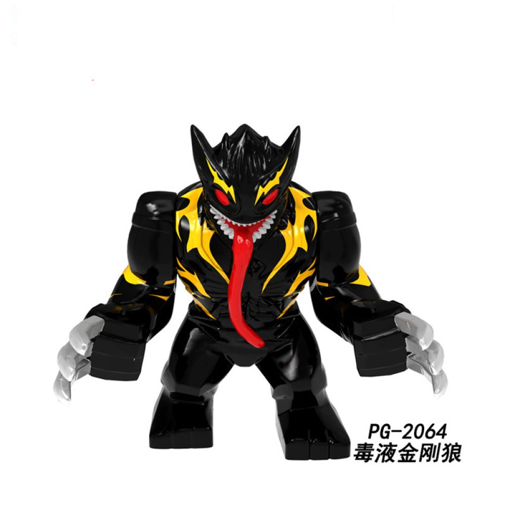 lego minifigure Big Super British collection Hulk Hong Tanke mud face serum rhinoceros human venom Thanos Spider-Man Marvel building block bricks toys