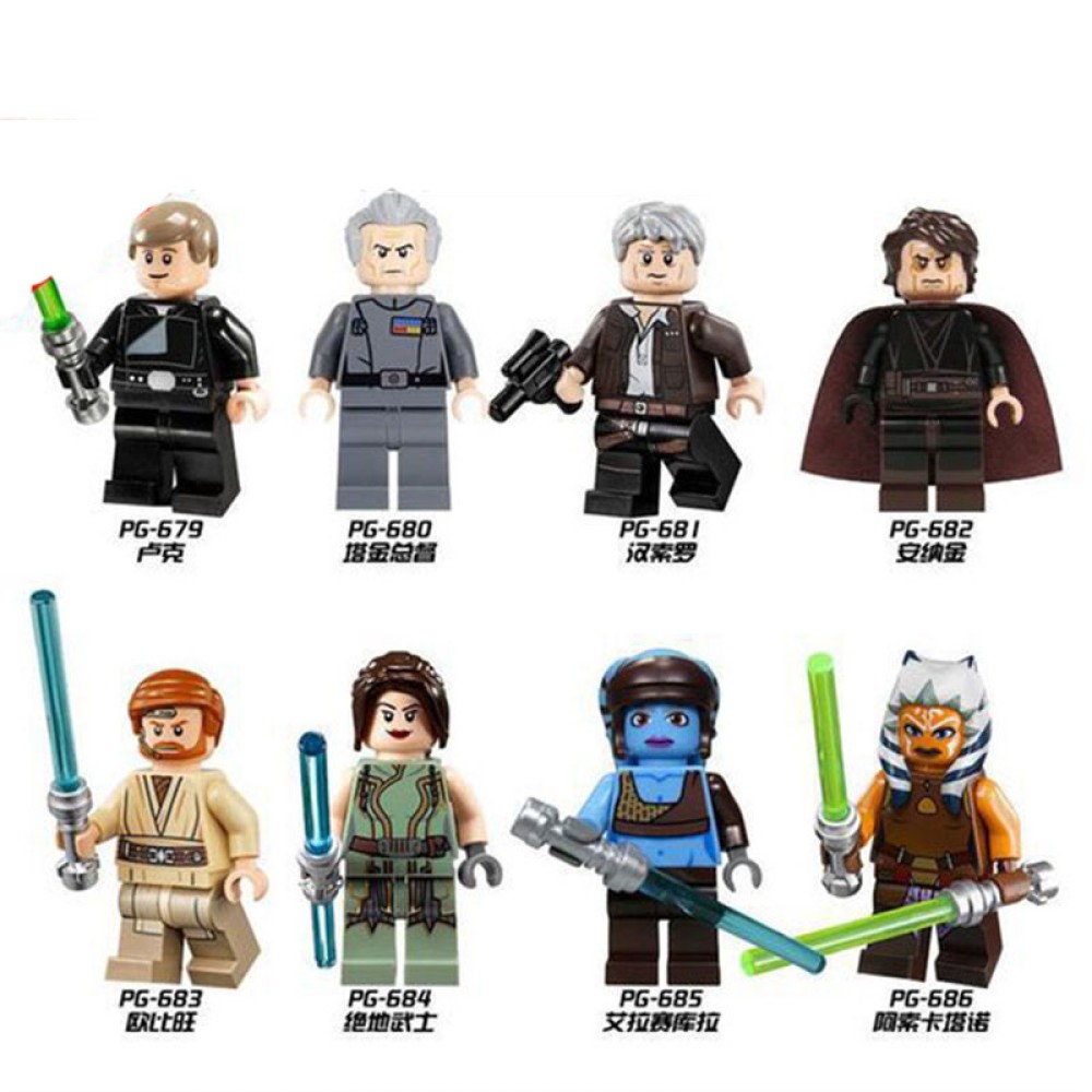 lego minifigure Star Wars Luke Qui Gonzalez Sava Star Wars building block bricks toys