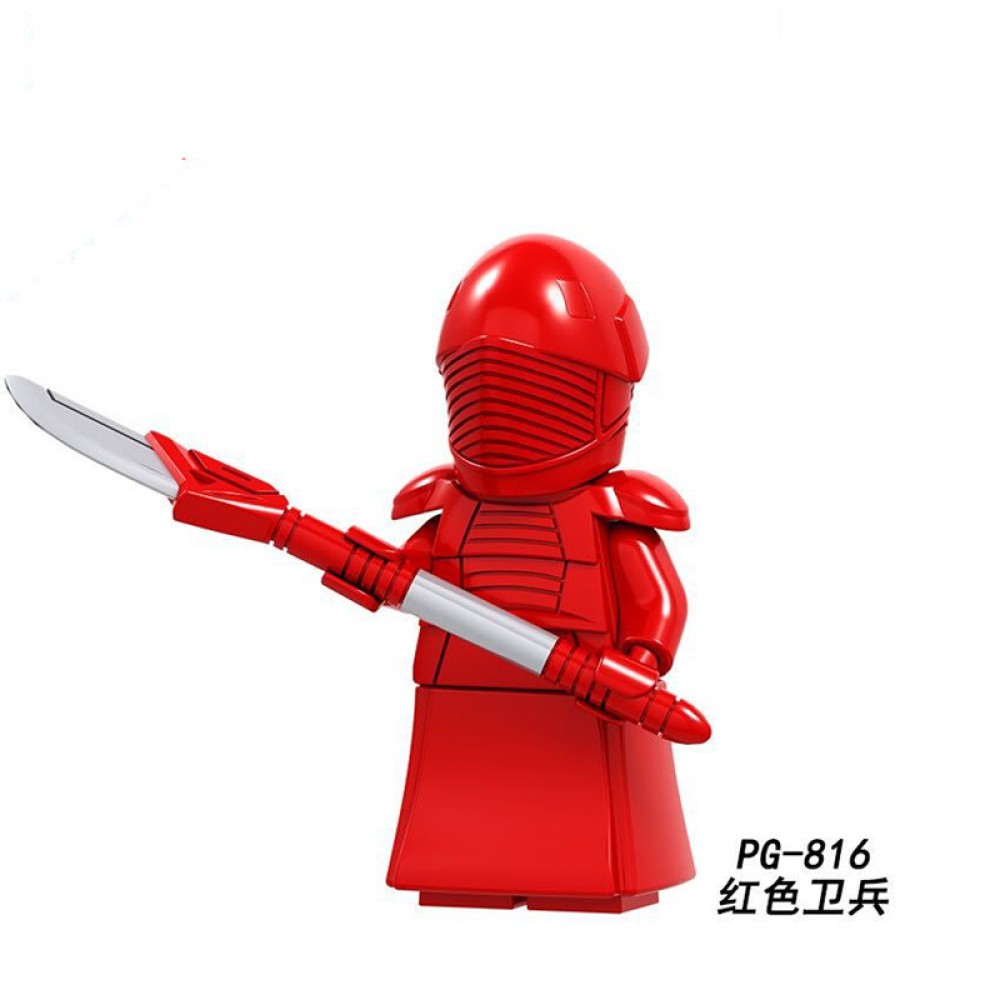 lego minifigure Star Wars Red and Black Guard Guard Star Wars building block bricks toys