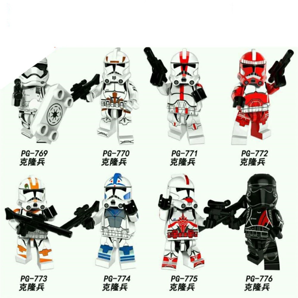 lego minifigure Star Wars clone trooper white soldier helmet Star Wars building block bricks toys