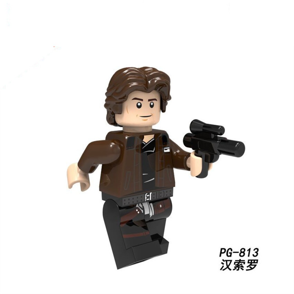 lego minifigure Star Wars suit Rey Han Solo Storm White Soldier pilot Star Wars building block bricks toys